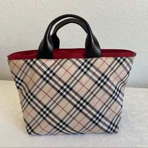 Burberry check organizer tote